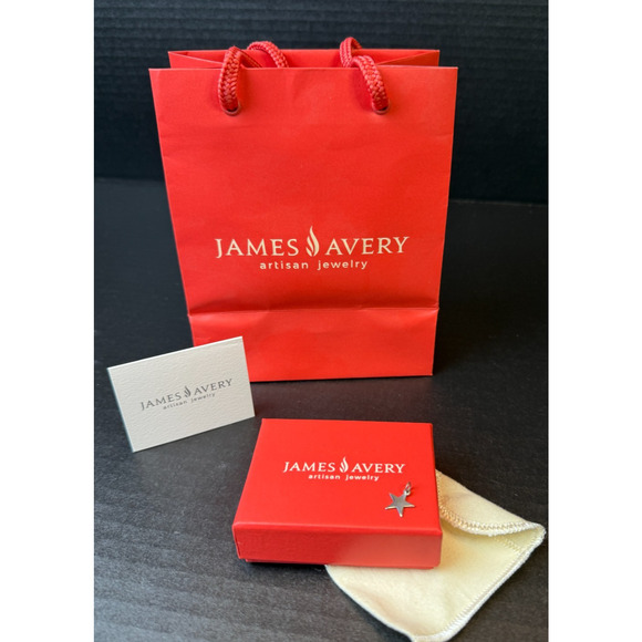 Vintage James Avery Small 5 Point Star Charm Pendant Sterling Silver Uncut Loop - Picture 2 of 4